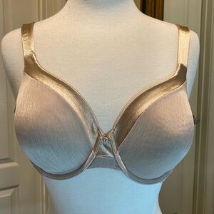 Vanity Fair Bra  sz 38C Light Beige /Dark Beige Full-Coverage Bra with W…